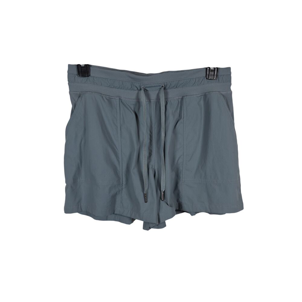 Lululemon Dance Studio High-Rise Short 3.5" Shorts Womens 10 Gray Ribbed Pockets